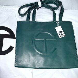 Authentic TELFAR medium Dark Olive Shopping Bag With Telfar Dust Bag